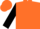 Silk - Orange, black emblem on back, orange stripe on black sleeves