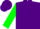 Silk - Purple, robin hood emblem, green sleeves
