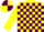 Silk - Yellow and Maroon check, Quartered cap