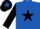 Silk - Royal blue, black star and sleeves, black cap, royal blue star