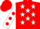 Silk - Red, white stars, white sleeves, red spots