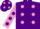Silk - Purple, mauve spots, mauve sleeves, purple spots, purple cap, mauve spots