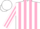 Silk - White, pink ita, pink stripes on sleeves, pink stripes on white cap