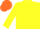 Silk - Yellow, orange trim, orange emblem on back, matching cap