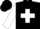 Silk - Black white cross, white emblems on sleeves