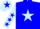 Silk - blue, light blue star, light blue sleeves, blue stars, light blue cap, blue star