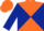 Silk - orange, dark blue diabolo, dark blue arms, orange cap