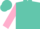 Silk - Turquoise, fluorescent pink 'alb', fluorescent pink sleeves, turquoise cap