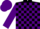 Silk - Black and purple blocks, purple sleeves, purple cap