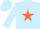 Silk - Light blue, orange star