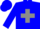 Silk - Blue, gray cross