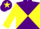 Silk - PURPLE & YELLOW DIABOLO, yellow sleeves, purple cap, yellow star
