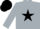 Silk - Silver, black star emblem on back, matching cap