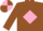 Silk - Brown, pink diamond, pink armlet, quartered cap