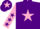 Silk - Purple, pink star, pink sleeves, purple stars, purple cap, pink star