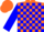 Silk - Orange, blue emblem, blue blocks on sleeves, orange cap