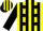 Silk - Yellow, black 'n' and dots, black stripes on sleeves