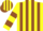 Silk - Yellow and Brown stripes, hooped sleeves