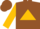 Silk - Brown,gold triangle,brown & gold sleeves