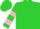 Silk - Lime green, pink bars on sleeves
