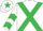 Silk - White, Emerald Green cross belts, chevrons on sleeves and star on cap