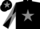 Silk - Black, grey star, diabolo on sleeves and star on cap