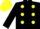 Silk - Black body, yellow spots, black arms, yellow cap