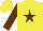 Silk - Yellow, Brown star and sleeves
