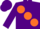 Silk - Purple, large orange spots
