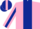 Silk - Pink, dark blue stripe
