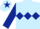Silk - Light blue, dark blue triple diamond, sleeves and star on cap