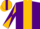 Silk - Deep purple, gold panel, gold and purple diagonal quartered sleeves