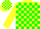 Silk - Yellow, green blocks, yellow sleeves