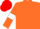 Silk - Orange body, orange arms, white armlets, red cap