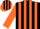 Silk - Black, orange stripes, orange sleeves