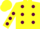 Silk - Yellow, maroon dots