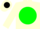 Silk - Cream, black compass on green ball, green band on slvs