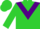 Silk - Lime green, purple triangular panel