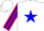 Silk - White, white 'eb' on red star, red and blue star stripe on sleeves, white cap