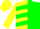 Silk - Yellow and green halves, green chevrons on yellow sleeves