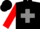 Silk - Black, grey cross on red shield, red sleeves