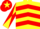 Silk - Yellow, Red chevrons, diabolo on sleeves, Red cap, Yellow star