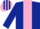 Silk - Dark blue, pink stripe, dark blue arms, pink cap, dark blue stripes