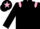 Silk - Black body, pink epaulettes, black arms, black cap, pink star