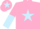 Silk - Pink, Light Blue star, halved sleeves, Pink cap, Light Blue star