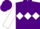 Silk - Purple, white diamond hoop, white sleeves, purple diamond belt, purple cap