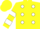 Silk - Yellow, white dots, white bars on sleeves