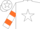 Silk - Navy, white star, orange bars on sleeves