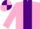 Silk - Pink body, purple strip, pink arms, pink cap, purple quartered