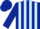 Silk - Dark blue and light blue stripes, dark blue sleeves and cap